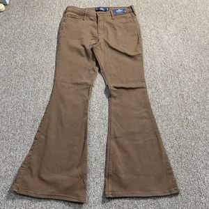 Hollister Women's Brown High- Rise Vintage Flare Jeans 29x30 9S $55 Soft Stretch